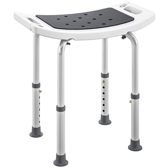 HOMCOM Shower Chair EVA Padded Bath Seat with Suction Cup Feet 300lbs