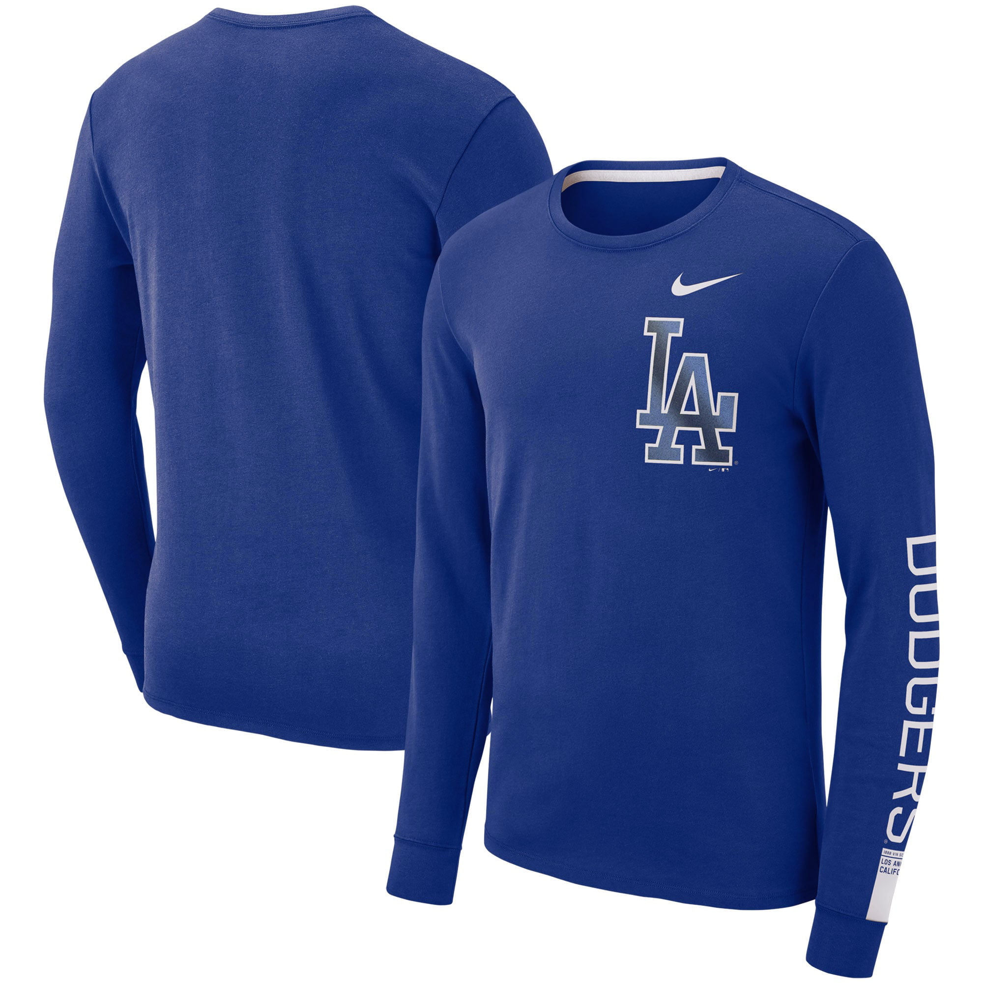 Los Angeles Dodgers Nike Heavyweight Long Sleeve T-Shirt - Royal ...
