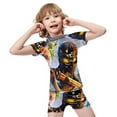 thumbnail image 4 of Ninjago Boys 2-Piece Swimsuit Set, Short Sleeve Rash Guard & Swim Trunks, 4 of 7