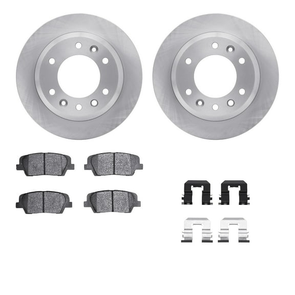 Dynamic Friction Company Rear Brake Rotors with 5000 Advanced Brake Pads includes Hardware 6512-21143