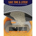 thumbnail image 4 of ZZ Cat Litter Mat - 46" x 35" Jumbo Litter Box Mat with Double Layers, Urine-Proof and Non-Slip Litter Trapping Mat, 4 of 7