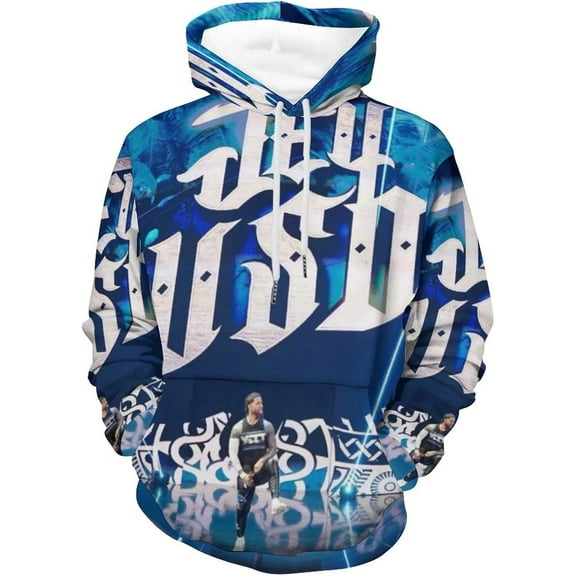 Jey Uso Wrestler logo Hoodies Fashion Clothes Casual Harajuku Sweatshirts Women/Men Hoodie Sweatshirt With Pocket 3D Double-Sided Printed Drawstring Sweatshirt