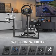 Marada Flight Simulator Cockpit Racing Steering Stand Adjustable Fit for Thrustmaster HOTAS Warthog