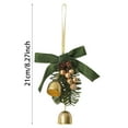 thumbnail image 2 of Festive Holiday Ornament With Branches & Plaid Ribbon Traditional Xmas Decoration For Home Wall And Door Hanging, 2 of 6