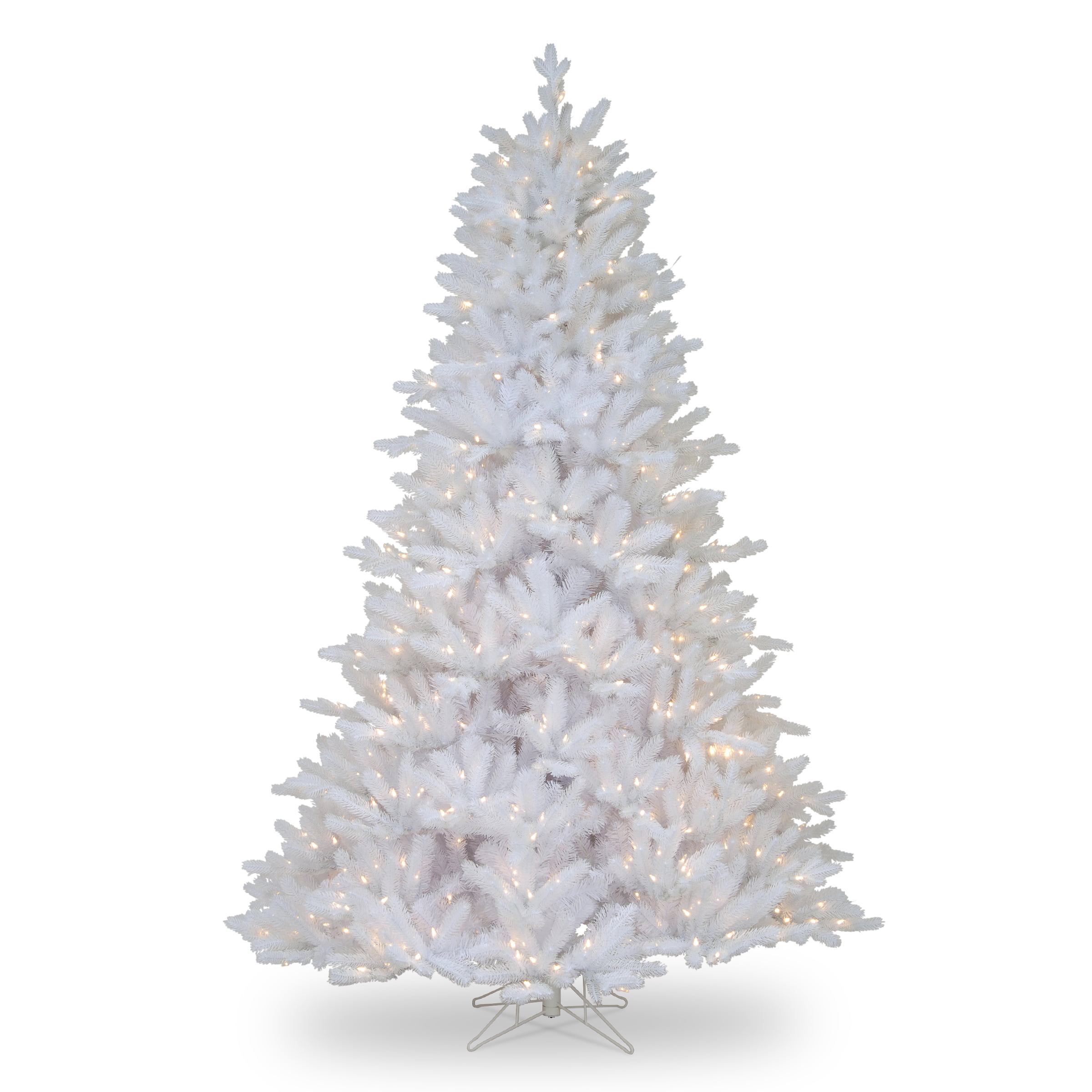 National Tree Company 7.5 ft. Madison White Fir Tree with Clear Lights ...