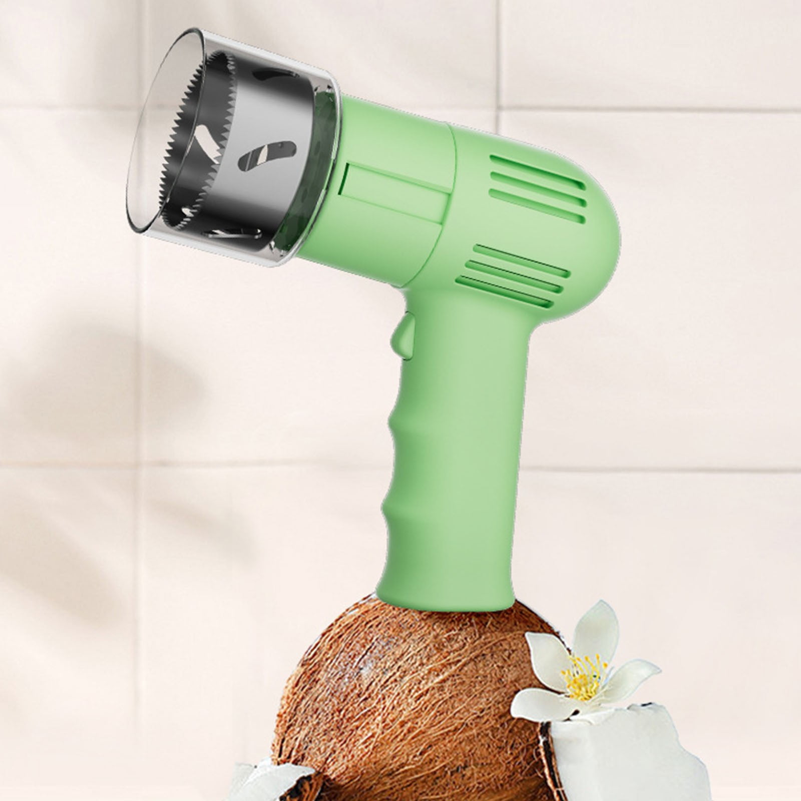 Rkxzt Manual Can Openers Coconut Opener Coconut Opener Tool Stainless Steel Easy Bottle Opener Kitchen Tool for Coconut Water Access Green Plastic