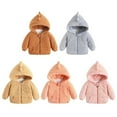 thumbnail image 2 of XBASW Kids Toddler Boys Girls Hoodie Fleece Jacket Warm Zip up Coat Baby Autumn Winter Plush Outerwear for 18M-6Y, 2 of 10