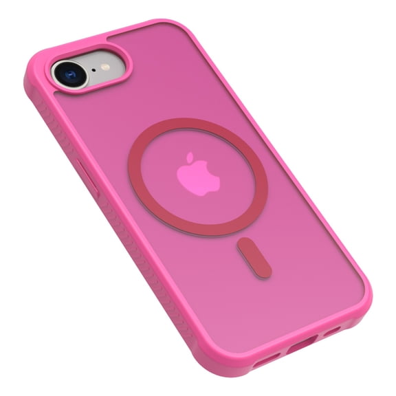 ELEHOLD For iPhone 16e Magnetic Shock-Absorbent PC TPU Matte Protective Case with Mag-safe Accessories Compatibility ,Rose