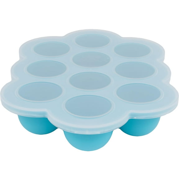WeeSprout Silicone Baby Food Freezer Tray with Clip-on Lid (Ten 1.5 Ounce Sections)