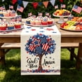 thumbnail image 3 of EGNMCR Memorial Day Decorations,4Th of July Decorations 4th Of July Decorative Tablecloth And Table Runner Independence Day Patriotic Table Linen Set Dining Table Home Decoration Linen tables runner, 3 of 5