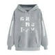 thumbnail image 2 of Heisall Womens Hoodies Rugby Print Pocket Drop Shoulder Long Sleeve Tops Fashion Casual Pullover Hooded Sweatshirts, 2 of 3