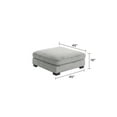 thumbnail image 2 of Bentley Modern style Ottoman made with Corduroy Fabric Gray, 2 of 5