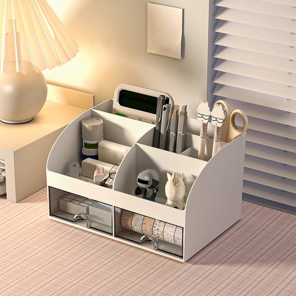 YIMWNYI Office Desktop Storage Box, Transparent Small Drawer Storage Cabinet, Organization, Stationery Holder, Ideal for Dormitory, Makeup Tools, Sundries Storage