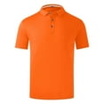 thumbnail image 4 of larppty Women's Polo Shirts Casual Work Quick Dry 3 Buttons Short Sleeve Collared Golf Shirt (Orange, XL), 4 of 5