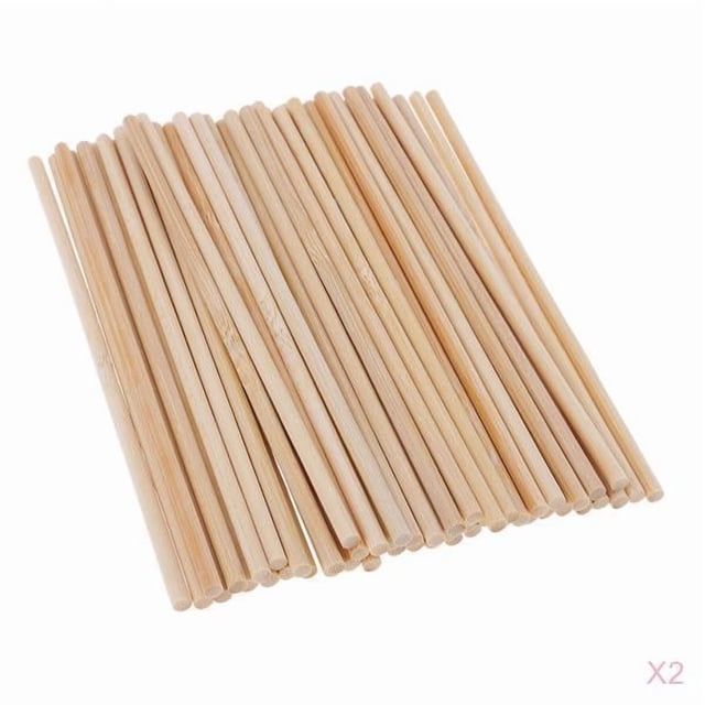 100 Varillas de de 6 Pulgadas - 4 Mm, Clavijas de Dura, Clavijas Artesanales para Proyectos de Carpintería
