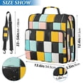thumbnail image 2 of FORMRS Zipper Binder with Shoulder Strap 2-inch Ring 500 Sheet Capacity File Bag, Yellow Checkered Pattern, 2 of 5