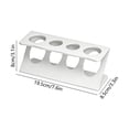 thumbnail image 3 of Estante para baño con diseño de 4 orificios para cepillos de dientes, pasta dental, rastrillos y utensilios, organizador de plástico impermeable para encimera, negro o blanco., 3 of 6