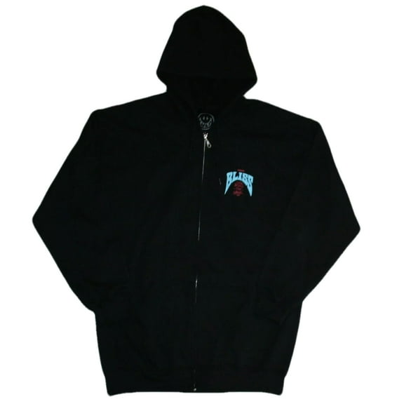Eternal Bliss Life Beyond The Grave Full Zip Men's Black Hoodie (Medium)