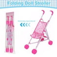 thumbnail image 4 of Pretend Play Foldable Doll Stroller Toddler Learning Toy Girls' Imagination Booster, 4 of 4