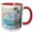 Red/White, variant on 3drose, Fairys Magic Oasis, 11oz Two-tone Blue Mug