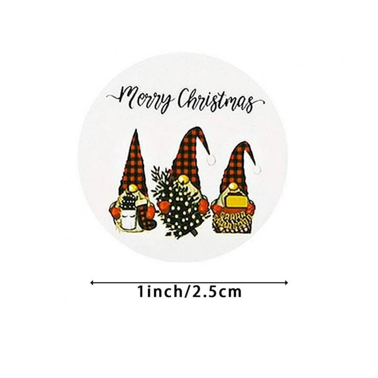 Merry Christmas Stickers Labels Roll 1 Inch 8 Designs Round Christmas Tags  500 Adhesive Xmas Decorative Envelope Seals Stickers for Cards Gift  Envelopes Boxes 