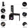 thumbnail image 6 of OmySalon Barber Station Wall Mount Salon Hair Styling Beauty Spa Equipment with 2 Drawers, 1 Storage Cabinet, 3 Open Shelves (Black), 6 of 6