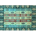 thumbnail image 1 of Ahgly Company Indoor Rectangle Abstract Light Blue Modern Area Rugs, 7' x 10', 1 of 4