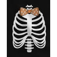 thumbnail image 2 of Skulls Bow Tie Skeleton Xray Rib Cage Graphic Tee Funny Humor Gifts Toddler Halloween Kids T Shirt, 2 of 7