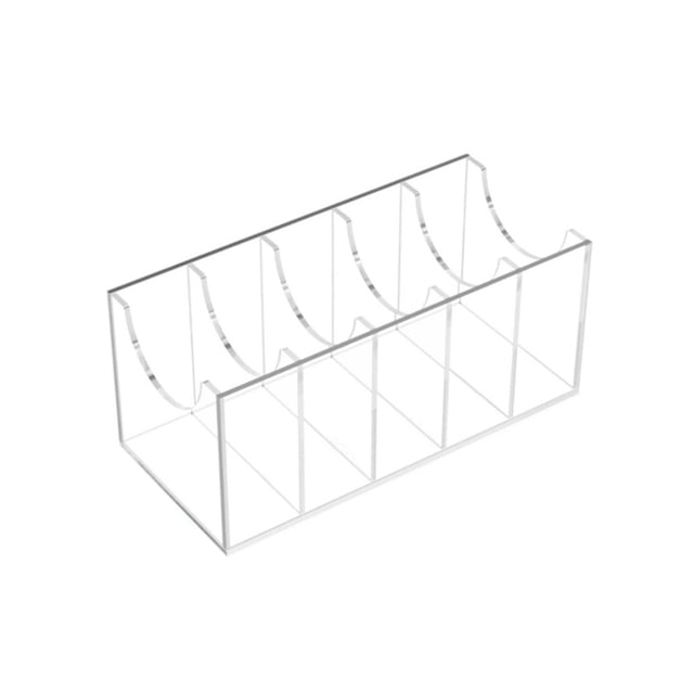 Sonducket Caja de almacenamiento transparente para cinturón, multifuncional y hecha con compartimento acrílico, caja de almacenamiento para Ropa, zapatos y accesorios Miscelánea caja de 5 rejillas