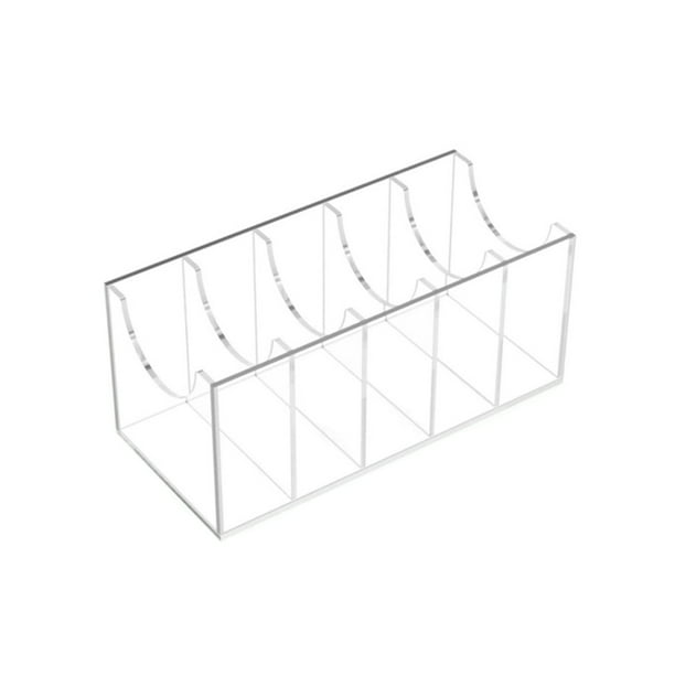 Sonducket Caja de almacenamiento transparente para cinturón, multifuncional y hecha con compartimento acrílico, caja de almacenamiento para Ropa, zapatos y accesorios Miscelánea caja de 5 rejillas