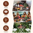thumbnail image 7 of Mushrooms Round Tablecloth, Fitted Table Cover with Elastic for 55"-60" Round Tables, Butterfly Botanical Country Plants Black Table Cloth Outdoor Indoor Dinning Party Waterproof Tablecloths, 7 of 7