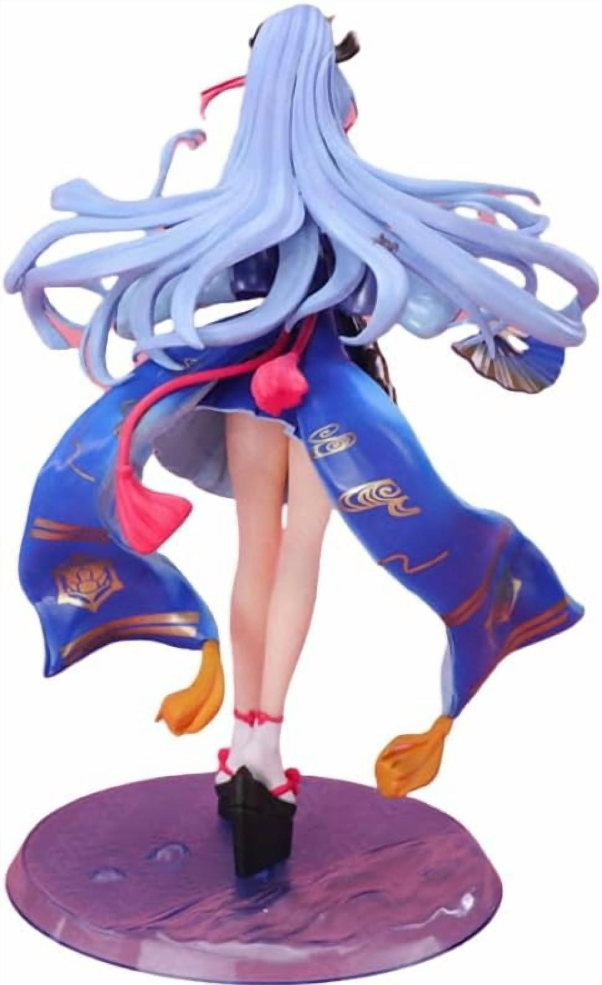 Ayaka Figure, Standing Genshin Impact Kamisato Ayaka Action Figures 28cm/11inch PVC Character Model Collectible Decoration for Anime Fans Gift