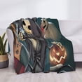 thumbnail image 3 of Goofa The Nightmare Before Christmas Pattern Fleece Throw Blanket for Couch, Soft Checkered Flannel Blanket for Sofa, Warm Cozy Decorative Blanket Fall Decor Gift-40"x30", 3 of 6