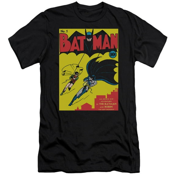 Batman Batman First S/S Adult 30/1 T-Shirt Black
