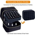 thumbnail image 4 of Nail Polish Organizer Case, Double-Layer Nail Polish Storage with Adjustable Dividers, Portable Nail Polish Bag for Nail Gel Nail Lamp and Manicure Tools Black, 4 of 7
