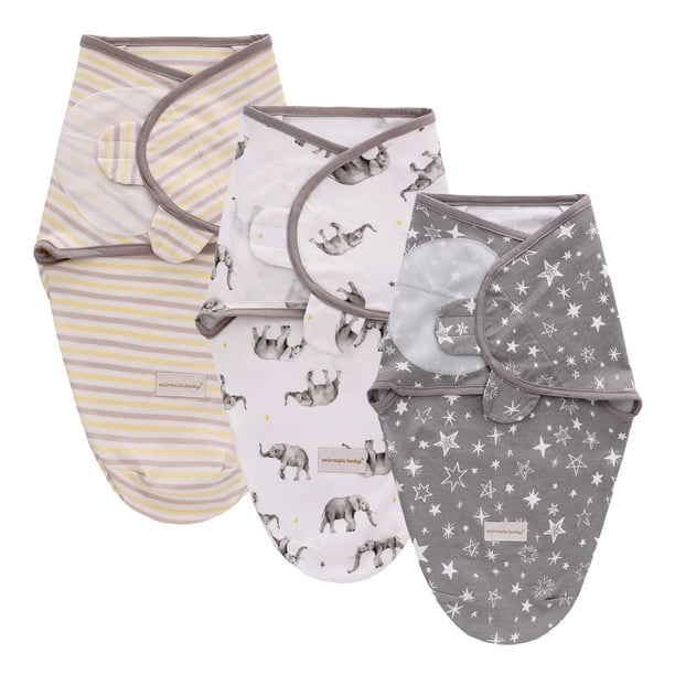 Paquete de 3 pañales para bebé, saco de dormir para niños y niñas, unisex, para recién nacidos de 0 a 3 y de 3 a 6 meses.