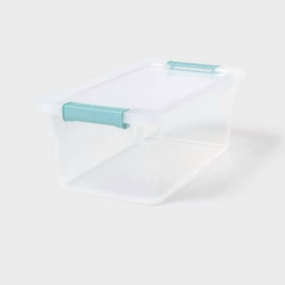 7qt Clear Storage Bin with Latches -