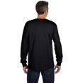 thumbnail image 4 of Hanes 5596 Adult Tagless Long Sleeve Tee With Pocket, Black - Large, 4 of 6
