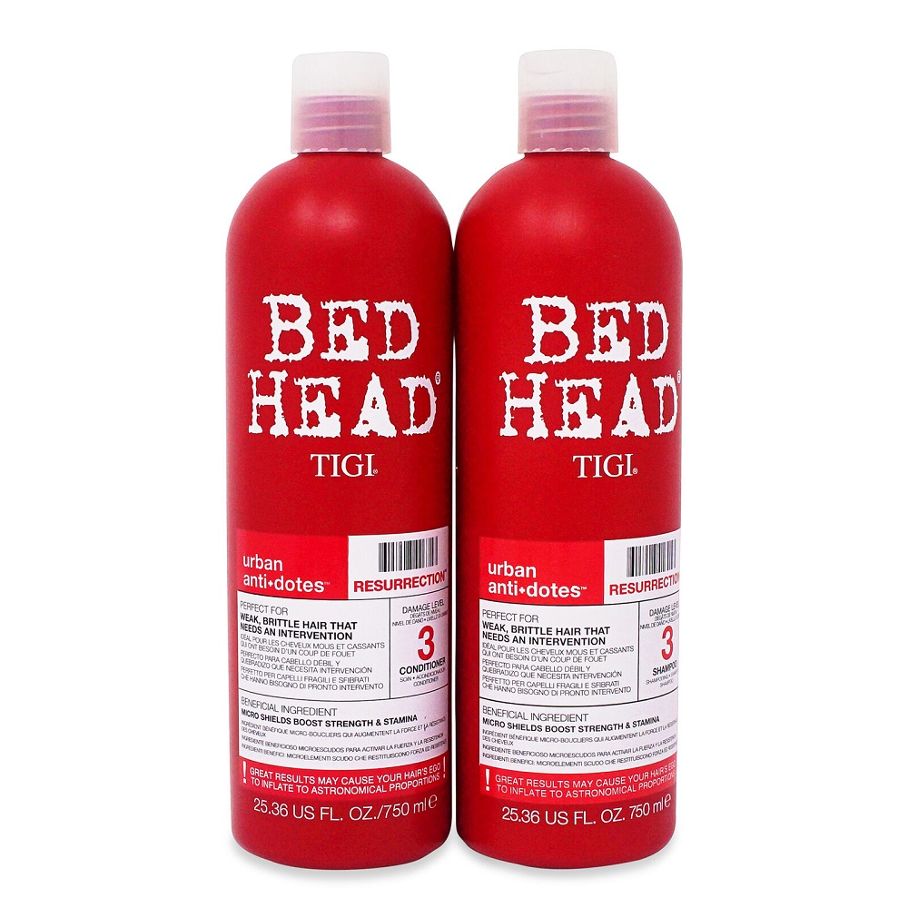 Tigi Bed Head Resurrection Hair Shampoo and Conditioner 25.36 Oz Duo
