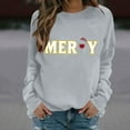 thumbnail image 6 of ‌FDGIU Women's Christmas Sweatshirt 2025 – Fleece Lined Pullover, Merry & Bright Holiday Top, 6 of 6