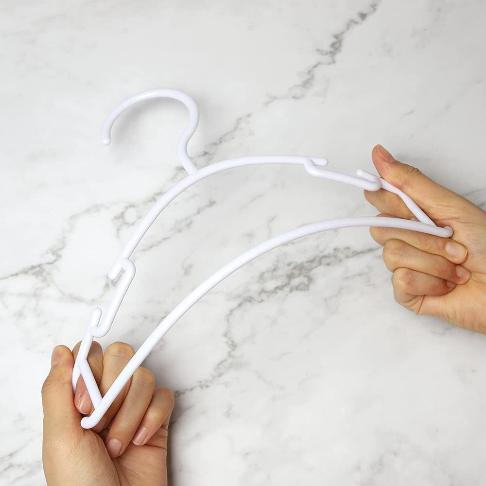 GoodtoU Kids Hangers 100 Pack Baby Hangers for Closet Toddler Hangers Plastic White Childrens Hangers Small Hangers 10.24inch (0-24 Months)