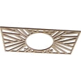 thumbnail image 2 of 18"W x 9"H x 6 5/8"ID x 3/8"T Hoover Wood Fretwork Pierced Ceiling Medallion, Birch, 2 of 3