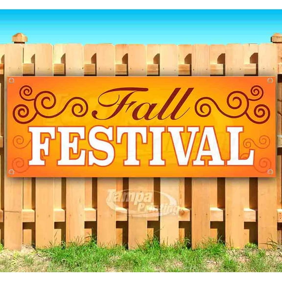 Fall Festival 13 oz Vinyl Banner With Metal Grommets