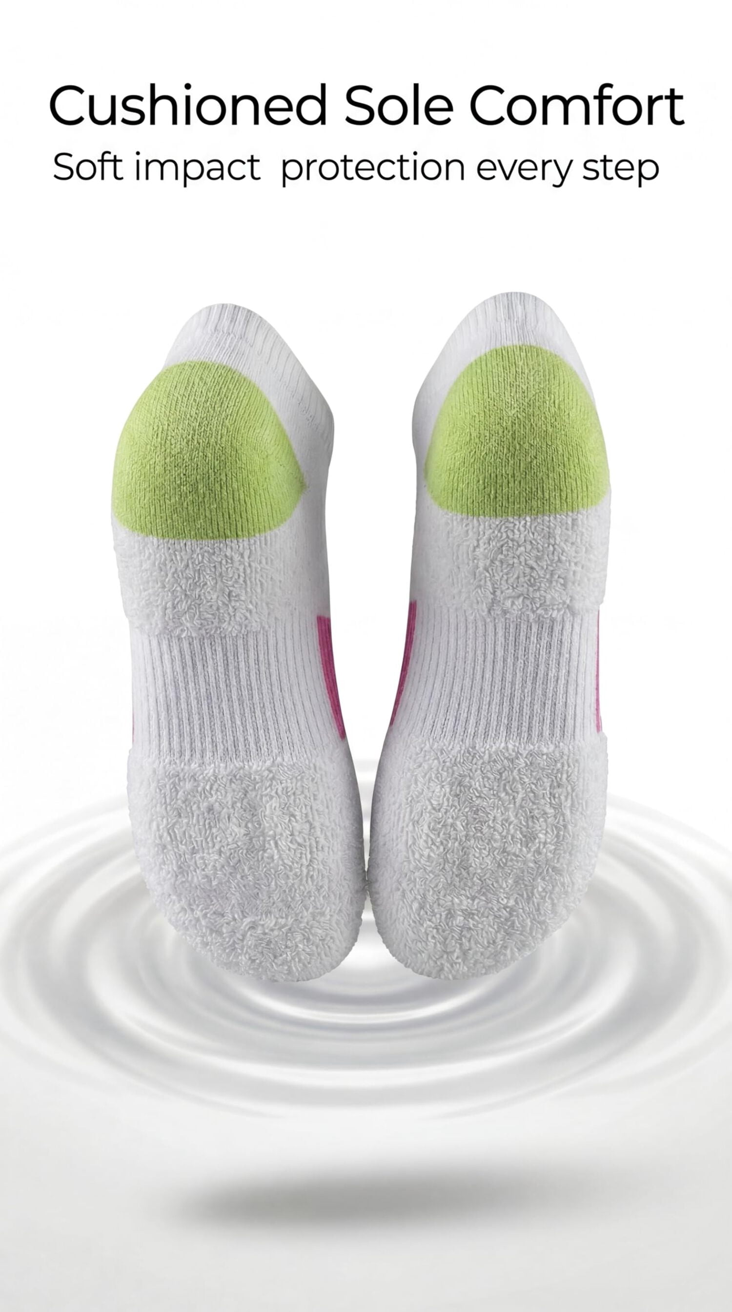 Tipi Toe Women's Athletic Ankle Socks with Arch Support 12-Count