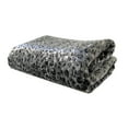 thumbnail image 3 of Snow Leopard Faux Fur Gray Luxury Throw, 3 of 4