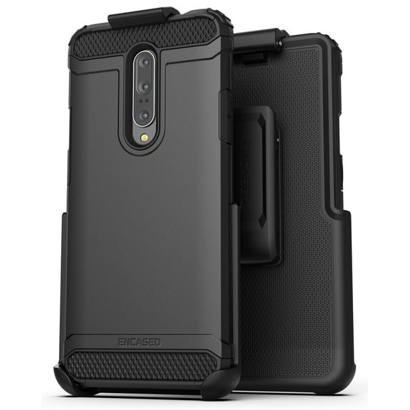 Encased OnePlus 7 Pro Belt Clip Holster Case (2019 Scorpio Armor) Ultra Protective Tough Grip Cover with Holder One Plus 7 Pro - Black
