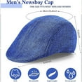 thumbnail image 5 of Newsboy Hats for Men - Vintage Casual Cap Spring & Summer Cotton Beret Hat - Men's Flat Cap Irish Hats, 5 of 7