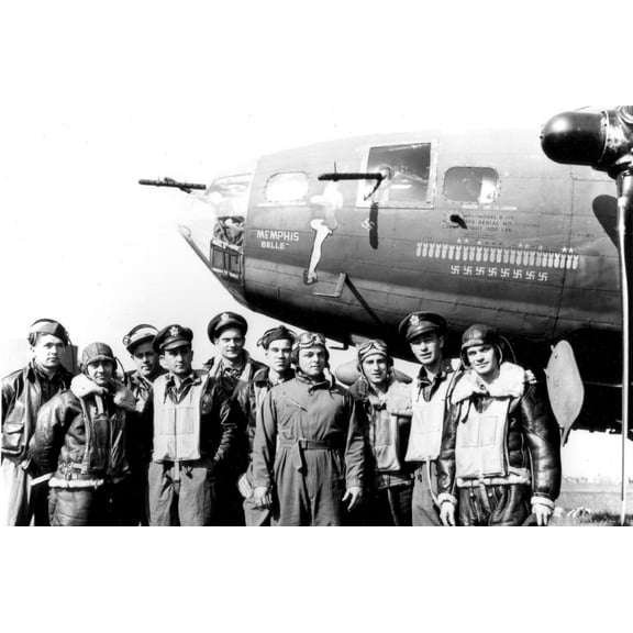 Memphis Belle Crew Poster 11inx17in Mini Poster in Mail/storage/gift tube 11x17 poster