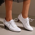 thumbnail image 2 of Women's Mary Jane Pumps Chunky Block Shoes Adorable Vintage Shoes Unique Round Toe Lace Up, 2 of 8