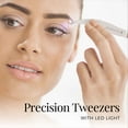 thumbnail image 4 of Remington Reveal Lash & Brow Kit, Heated Eyelash Curler and Precision Tweezers with LED light, White/Black, EC300B, 4 of 9